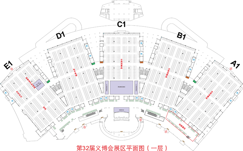 義博會展位平面圖一層